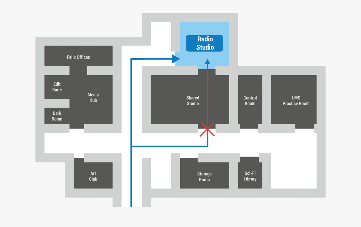 Studio layout map